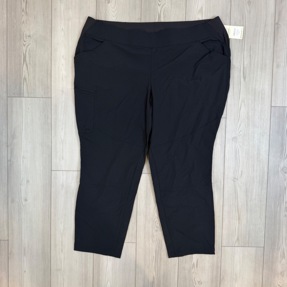 NWT Duluth Trading Co Flexpedition Pull-On Slim Leg Pants Black 24W x 29 72802